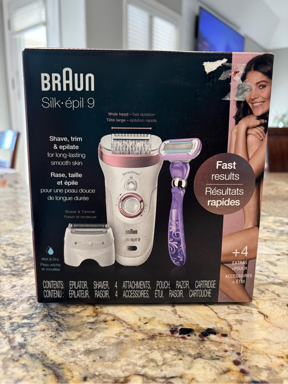 Braun Silk-épil 9 Epilator & Shaver with Purple Razor NEW IN BOX